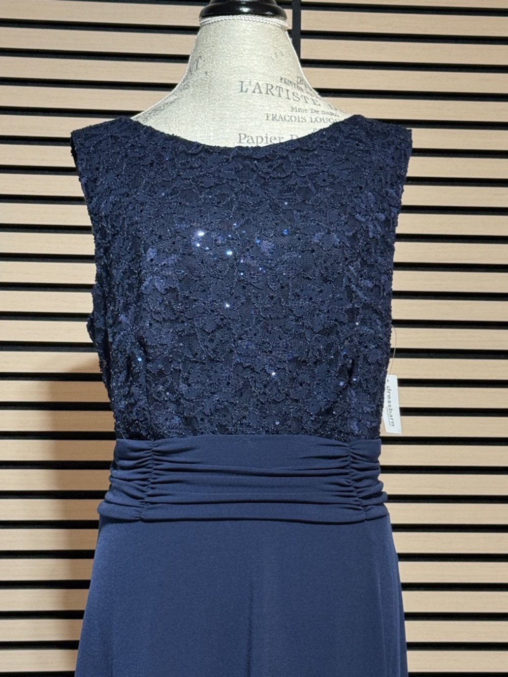 NWT Navy Blue Lace Dress Size 14 - Picture 2 of 12